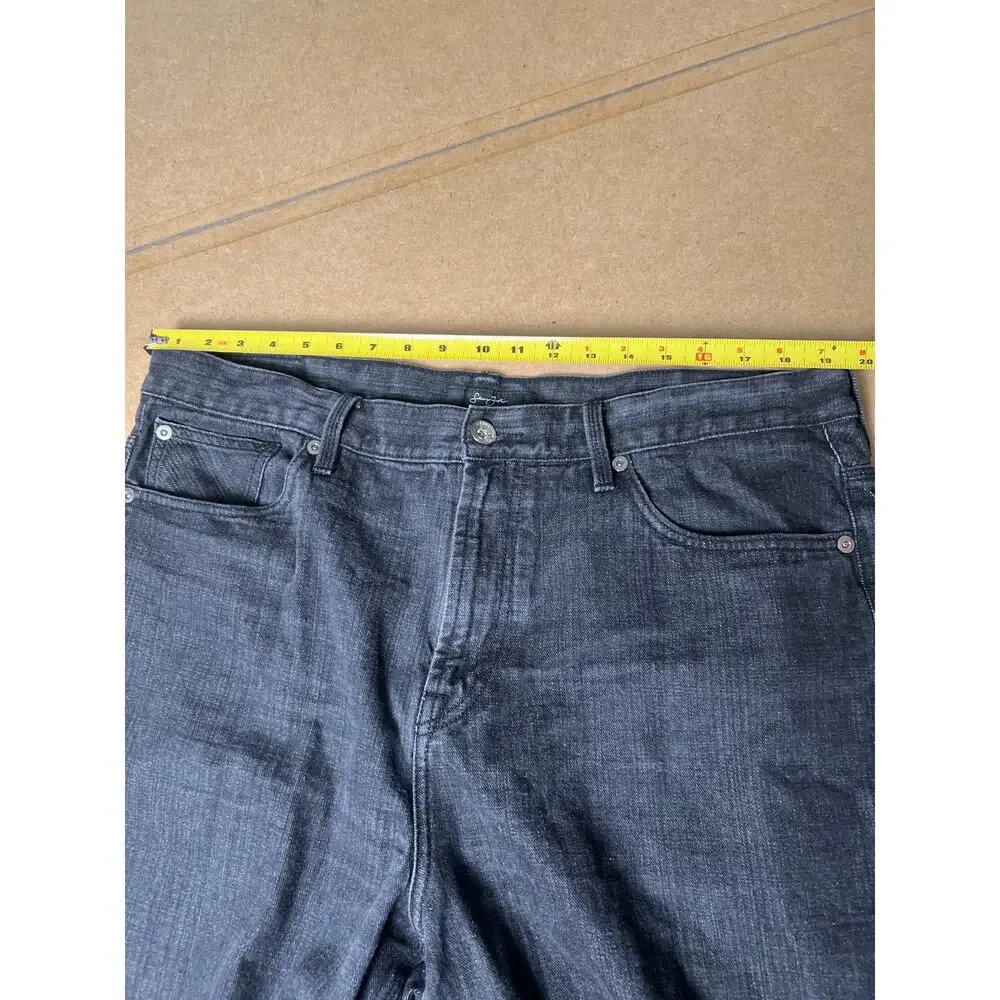 Y2K Sean John Baggy Jorts Men 38x16 Black Relaxed Loose Jean Short Baggy Vintage
